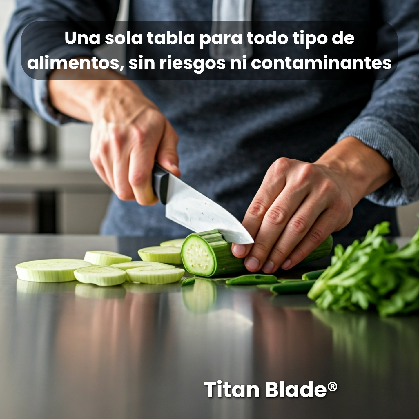Tabla para picar acero inoxidable - TitanBlade®