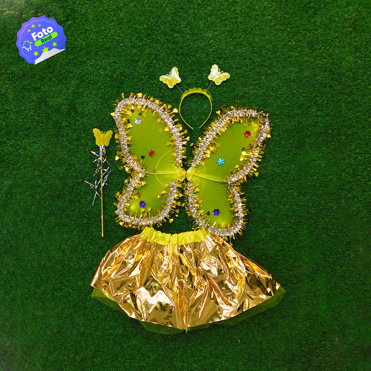 Disfraz De Hada Mariposa + OBSEQUIO Piedras Faciales 🎁