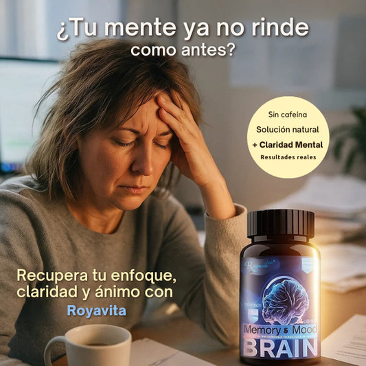 🧠 BRAIN - Royavita®⚡- Brain & Mood Capsules (Cápsulas para mejorar la memoria y estado de ánimo)